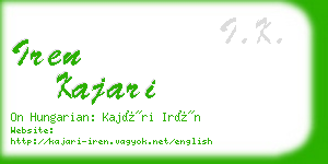 iren kajari business card